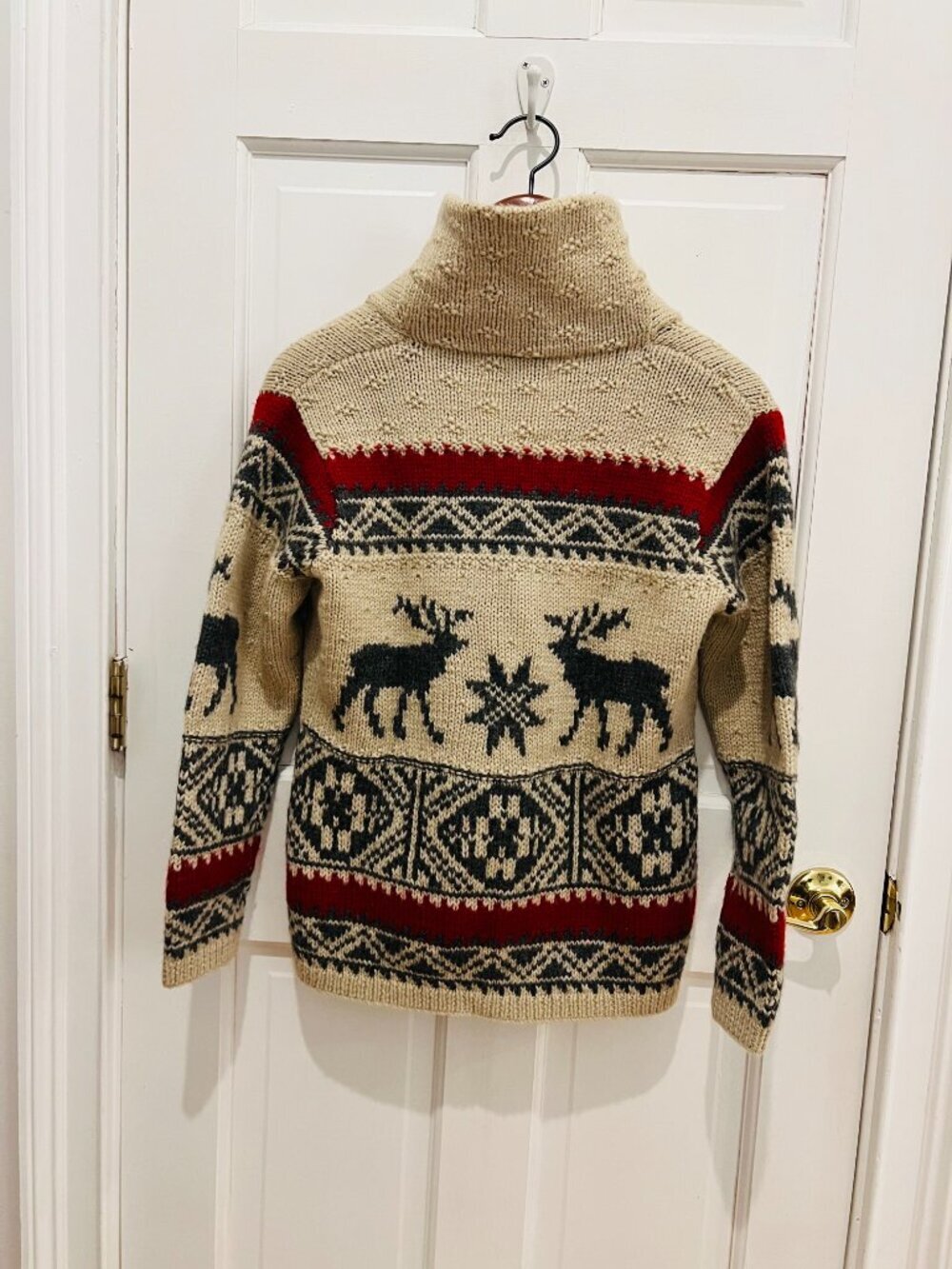 Vintage Lauren Ralph Lauren Hand Knit Wool Sweater Cardigan Size P/P - Picture 12 of 16